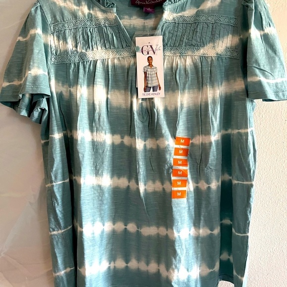 Gloria Vanderbilt Arctic Tie Dye Henley size M - Picture 7 of 12